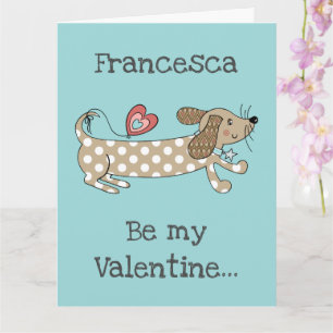 Carte de la Saint-Valentin Chien à Saucisse person