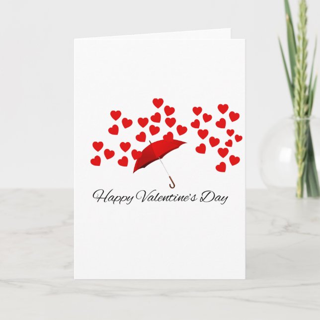 Carte de la Saint-Valentin Cœurs Rouges – Romantiq (Devant)
