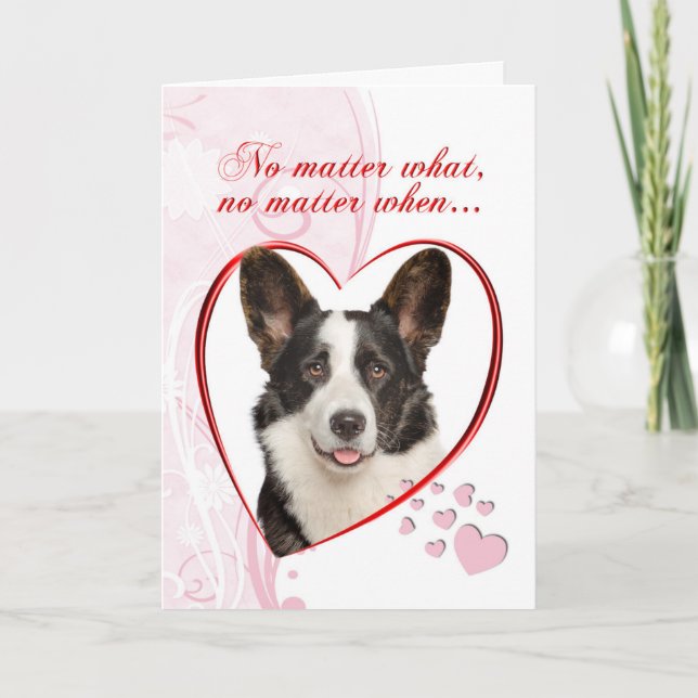 Carte de la Saint-Valentin Corgi (Devant)