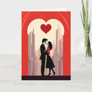 Carte de la Saint-Valentin - Couple de la ville