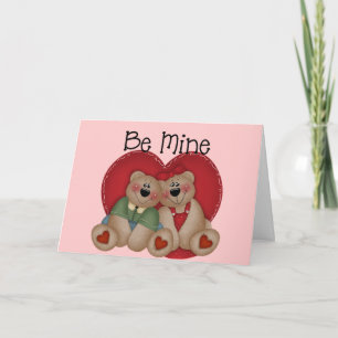 Carte de la Saint-Valentin - Couple d'oursons