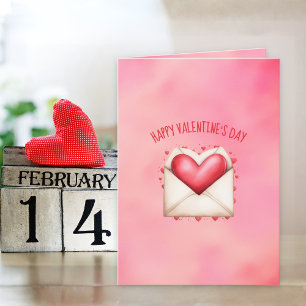 Carte de la Saint-Valentin Cute Happy Heart Day