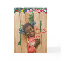 Carte de la Saint-Valentin d'Afrique vintage