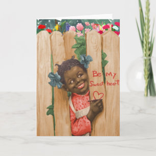 Carte de la Saint-Valentin d'Afrique vintage