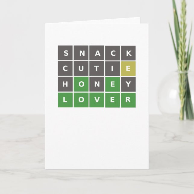 Carte de la Saint-Valentin / d'anniversaire Wordle (Devant)