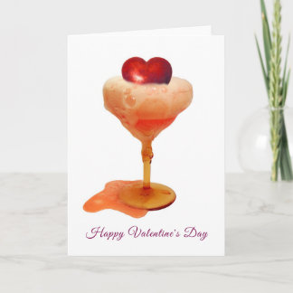 Carte de la Saint-Valentin de boisson cardiaque