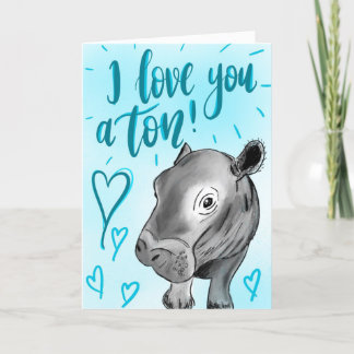 Carte de la Saint-Valentin de Fiona l'hippopotame