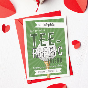 Carte de la Saint-Valentin de golf « Vous êtes Tee