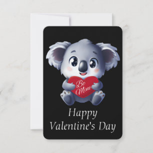 Carte de la Saint-Valentin de koala mignon