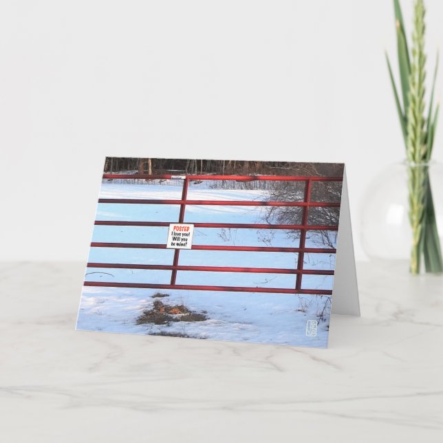 Carte de la Saint-Valentin de la barrière de ferme (Devant)