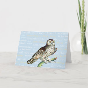 Carte de la Saint-Valentin de l'amant de hibou