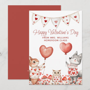 Carte de la Saint-Valentin de l'enseignant à la cl