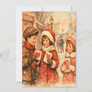 Carte de la Saint-Valentin de style vintage 1920