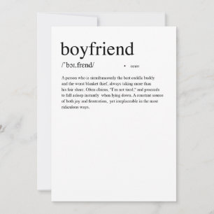 Carte de la Saint-Valentin Définition Petit Ami