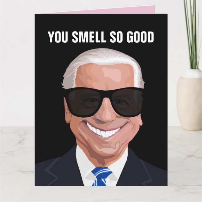 CARTE DE LA SAINT-VALENTIN DRÔLE JOE BIDEN GRANDE  (Devant)