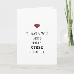 Carte de la Saint-Valentin drôle minimaliste sarca