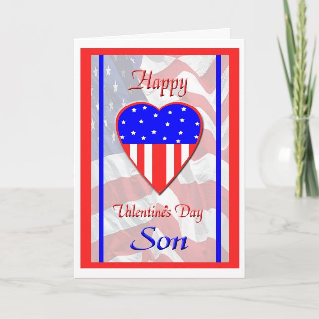 Carte de la Saint Valentin du fils militaire (Devant)