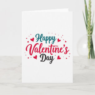 Carte de la Saint-Valentin en calligraphie rouge