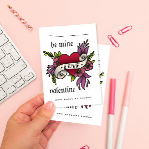 Carte de la Saint-Valentin en classe de style de t