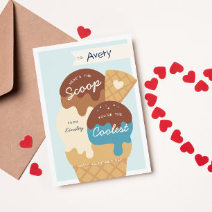 Carte de la Saint-Valentin en classe Scoop Crème g