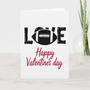 Carte de la Saint-Valentin Football Amour