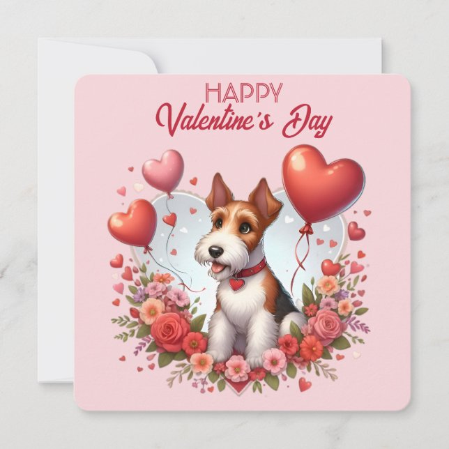 Carte de la Saint-Valentin - Fox Terrier 2 (Devant)