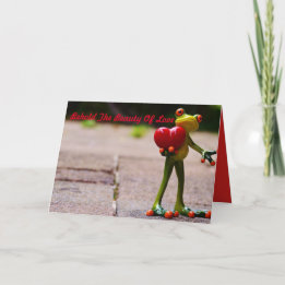 CARTE DE LA SAINT-VALENTIN FROG DÉCOUVREZ LA BEAUT