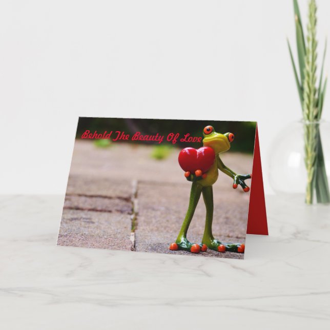 CARTE DE LA SAINT-VALENTIN FROG DÉCOUVREZ LA BEAUT (Devant)
