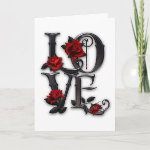 Carte de la Saint-Valentin gothique