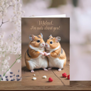 Carte de la Saint-Valentin Hamster Fou Amoureux de