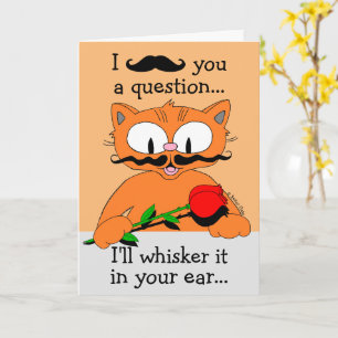 Carte de la Saint-Valentin humoristique Chat Moust
