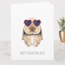 Carte de la Saint-Valentin - Lapin d'amour mignon