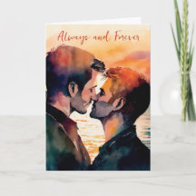 Carte de la Saint-Valentin LGBTQ pour couple gay e