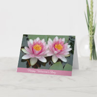 Carte de la Saint-Valentin Lotus, Nénuphar flottan