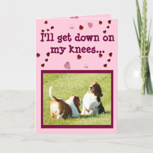 Carte de la Saint Valentin mignonne avec Hounds Ba