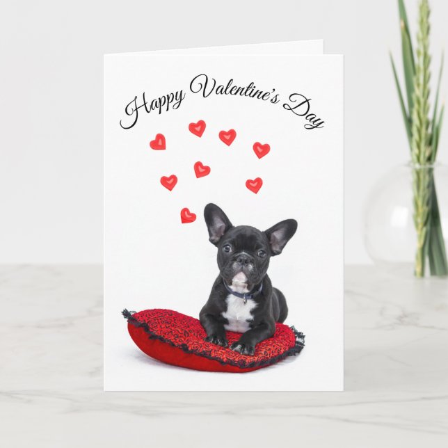 Carte de la Saint-Valentin mignonne de votre chien (Devant)