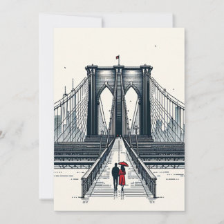 Carte de la Saint-Valentin Moderne Pont de Brookly