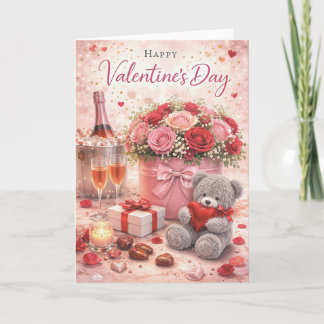 Carte de la Saint-Valentin – Ours en peluche roman