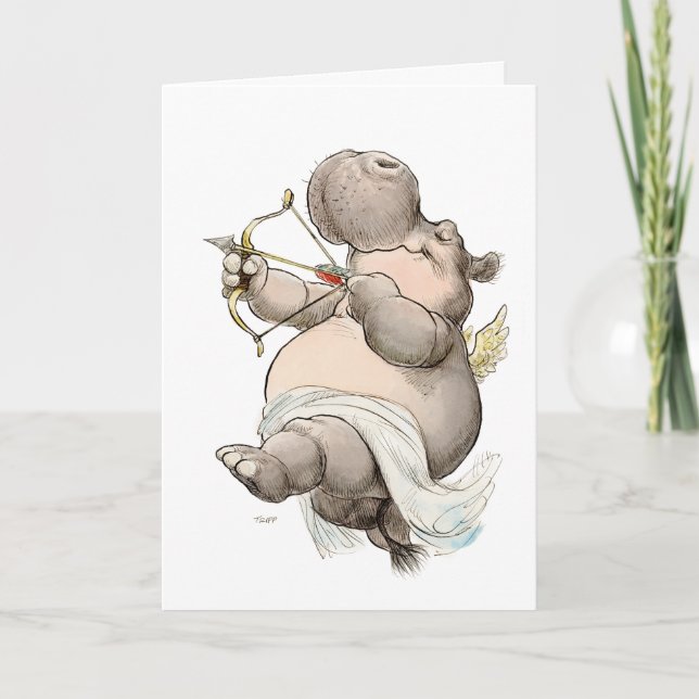 Carte de la Saint-Valentin Ourson Cupidon "Soyez M (Devant)