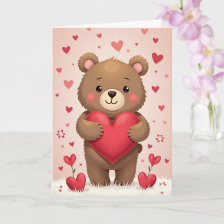 Carte de la Saint-Valentin Ourson Mignon