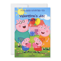 Carte de la Saint-Valentin Peppa Pig pour la class