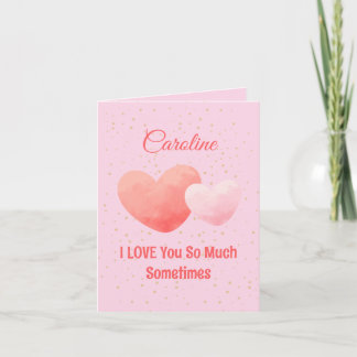 Carte de la Saint-Valentin personnalisée et sucrée