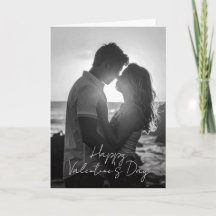 Carte de la Saint-Valentin photo noir et blanc