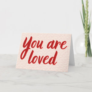 Carte de la Saint-Valentin platonique 'Tu es aimé'