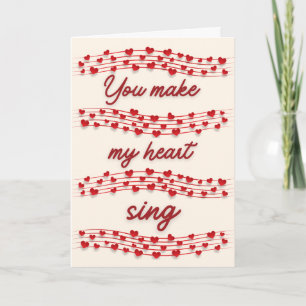 Carte de la Saint-Valentin pour amateur de musique