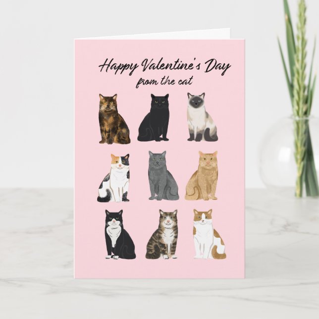 Carte de la Saint-Valentin pour chat (Devant)