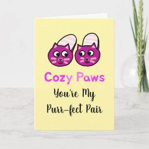 Carte de la Saint-Valentin pour chat 'Purr-fect Pa