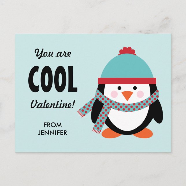Carte de la Saint Valentin pour enfants - Cool Pen (Devant)
