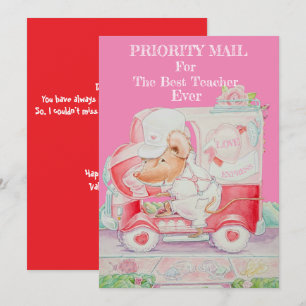 Carte de la Saint-Valentin pour l'enseignant