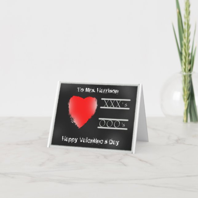 Carte de la Saint-Valentin pour l'enseignant au ta (Devant)
